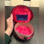 NEW Mary Kay Charcoal Gray Round Structured Makeup Bag Cosmetic Case with Mirror Photo 1