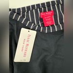 Isaac Mizrahi  Charcoal Grey and White Striped Top Pajama Set Photo 1