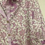 Patty Kim Top Women's Size Small Purple Chinese Floral Print Photo 2