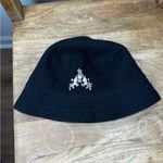 Berkshire Fashions Lambswool Black Bucket Hat w/ floral embroidery Y2K 2000s Photo 2