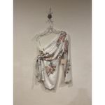 superdown  Essie Dress Womens Small White Floral One Shoulder Mini Party Cocktail Photo 1