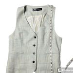 ZARA  Plaid Button Front Vest Photo 3