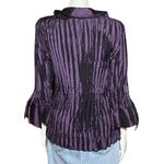 Vintage 90s Y2K Whimsigoth Gothic Purple Button Down Blouse. Small. Fairy Vampy Photo 3