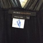 BCBGMAZARIA black sheer 100% silk draped open vest Women’s Size XS/S Photo 2
