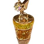 Betsey Johnson Candy Corn Earrings, Yellow, Orange, White, Gold Tone Photo 2