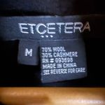 Etcetera Wool Cashmere Blend Vest Sleeveless Open Front Black Medium Black Photo 1