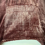 Aritzia  Wilfred Novella Velvet Puff Sleeve Mini Dress in Truffle Brown size 6 Photo 7