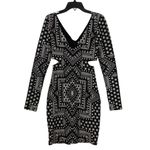 Mara Hoffman black white knit printed long sleeve dress XS Photo 1