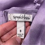 Speechless  Lavender Purple Satin Bow Tie Dress Juniors 3 Photo 5