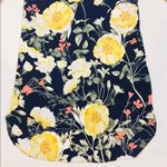 Soprano NWT JCPenny  XS Navy Blue Floral Yellow Rose Tunic Dress Summer Fall Mini Photo 3