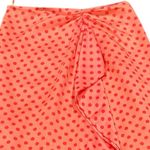 Ted Baker Womens Tiara Orange Polka Dot Rouched Ruffled Midi Maxi Skirt 0-2 Photo 4