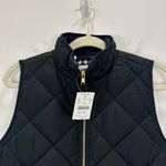 J.Crew Puffer Vest Snap Pockets Black Gingham Classic Lightweight Womens XS NWT Photo 4