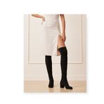 Stuart Weitzman new ❤︎︎ Iconic Tieland OTK Heeled Boots ❤︎︎ Black Suede ❤︎︎ 8.5M Photo 14