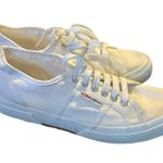 Superga White Canvas Silver Eyelet Detail 2750 Cotu Classic Size 7.5 Sneaker. Photo 2