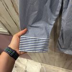 Talbots  Boat Neck Blue Stripe 3/4 Sleeve Nautical Preppy Top Womens Small Photo 2