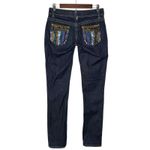 COOGI Embroidered Straight Low Rise Boho Denim Western Jeans 5/6 Inseam 33.5" Photo 4