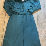 London Fog Vtg 70s Women’s 6P Blue Trench Coat USA Removable Lining Petite Belt Photo 0