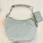 Juicy Couture Mint Green Velour Handbag Queen Couture Hobo with Accessories Photo 0