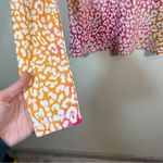 J.Crew ✨ Women’s Pink Orange Cheetah Leopard Rash Guard Small Photo 6