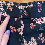 Loft Outlet Size 14 Wide Leg Crop Floral Print Dress Pant Navy Blue Lightweight Photo 4