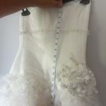 Maggie Sottero Couture Elegant White Strapless Wedding Dress Ball Gown Sz 8 Photo 15