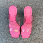 Cult Gaia Vita vinyl stacked heel mules in blossom size IT 38.5 US 8.5 Photo 6