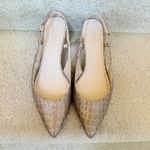Cole Haan Julianna Low Sling Beige Crock Print Career Slingback Heels size 7.5 Photo 1