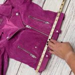 BLANK NYC  Suede Moto Jacket Fuchsia Size Small Photo 7
