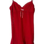 Victoria's Secret Red Sheer Babydoll Slip Dress Sz M Ruffle Hem Romantic Lingerie Photo 0