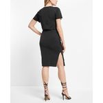 EXPRESS ✨ Silky Sueded Jersey Ruched T-Shirt Midi Sz Medium Dress✨ Photo 2