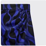 ZARA Geometric Print Ruched Satin Midi Skirt Photo 3
