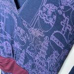 Desigual  Fabiola dress long sleeve maroon tie waist v-neck pattern v-neck small Photo 6