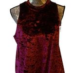 Arizona Jeans ARIZONA Burgundy Velour Mock Neck Sleeveless Blouse size XL Photo 1