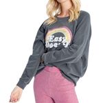 Wildfox Pigment Clean Black “Easy Does It” Oversized Rainbow Sommers Sweatshirt Photo 2