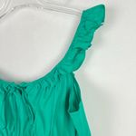 Skies Are Blue NWOT Stitch Fix Flirty Ruffle Smocked Top Green Size Medium M NEW Photo 3