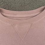 Abercrombie & Fitch Waffle Oversized Crop Long-Sleeve Crew Top Photo 5