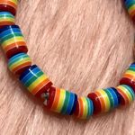 Handmade Grey Video Game Controller Colorful Rainbow Pride Beaded Bracelet Photo 5