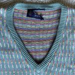 Vintage 80s / 90s Blue and pink knitted sweater vest 🔥 Size undefined Photo 2
