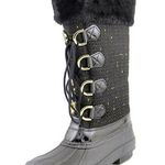 INC International Concepts Black Lorinah Women Round Toe Canvas Winter Boot NWT Size 8 Photo 0