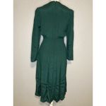 Karin Stevens VTG Y2K Dress Fairy Womens 6P Midi Whimsical Flowy Green Embroidered Beaded Photo 4