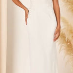 NWT Lulus Precious Promise White Satin Embroidered Lace Mermaid Maxi Dress XL Photo 0