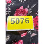 Unique Vintage Black Red Rose Floral Print Long Sleeve Collared Button Shirt XL Photo 8