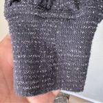 Free People  Grey Metallic Cowl Neck Sweater Womens S Boho Holiday Damaged Photo 9