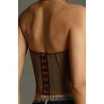 Pilcro Anthropologie corset sweater top Brown Strapless L Hook & Eye Closure Photo 1
