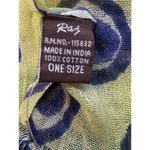 Raj Anthropologie 100% Cotton Scarf Green Blue Made In India 31”x 66” Photo 3