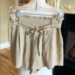 &merci &merci Tan Ruffle Waist Dressy Tie Waist Shorts New Photo 0