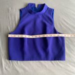 Black Halo - Elegant Blue Women's Crop Top - Size 2 Center Back Hidden Zipper Photo 6