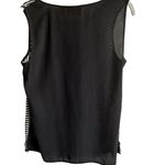 Chico's Tank Woman's 1 Sleeveless Striped White Round Neck Blouse Top Tank Photo 1