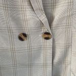 Pretty Little Thing women’s loose fit stone checked woven blazer NWT size 4 Photo 6