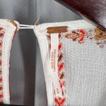 Free People  White Embroidered Mini Dress Cutout Back Boho Festival Size Small Photo 6